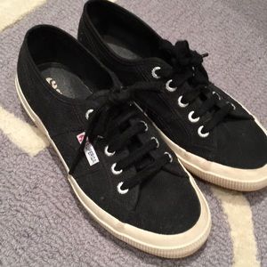 Black superga sneakers, size 37, good condition!